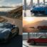 Porsche 911 992 Cabriolet occasion, toit ouvert sur une route de montagne