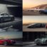 Porsche 992 Turbo S grise garée dans un garage moderne, vue de trois quarts