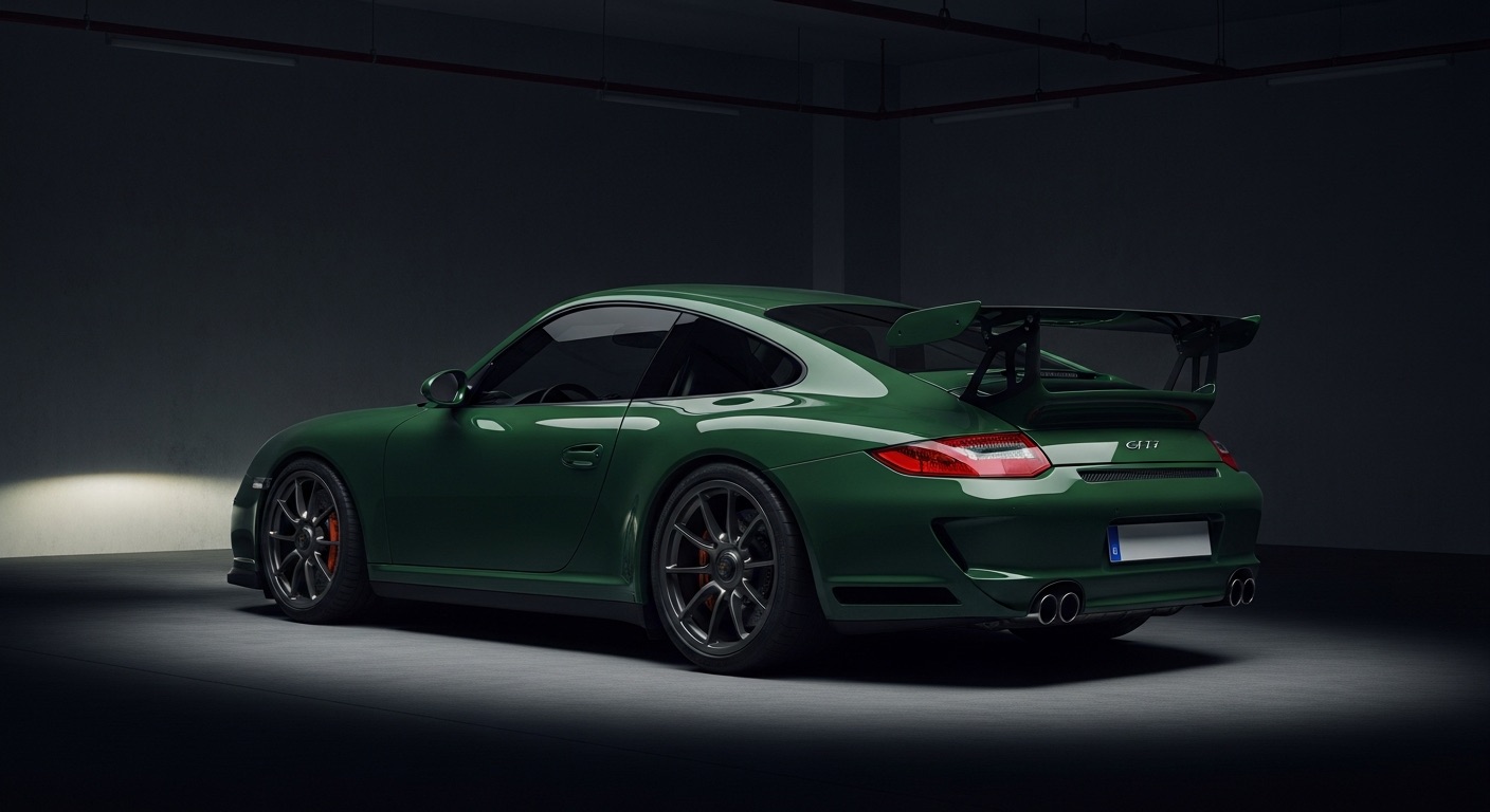 Porsche 997 GT3 occasion garée dans un garage, guide d'achat par génération